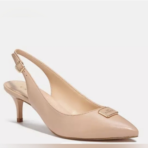 Coach Jillian Low Heel Classic Slingback Neutral Closed Toe Women's Sz 9 - Picture 12 of 12